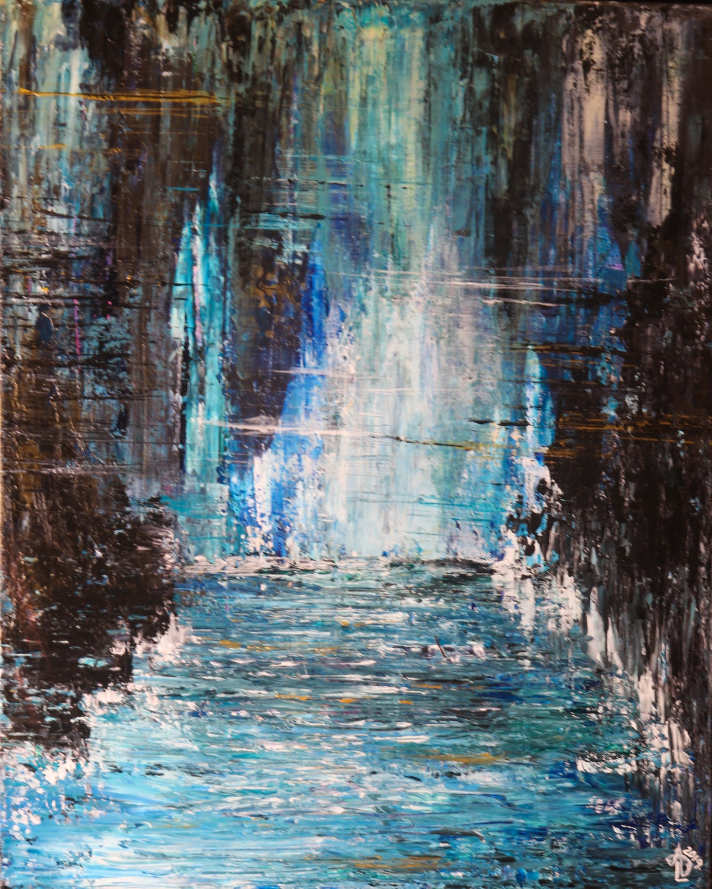 Waterfalls Giclee print of Original painting
