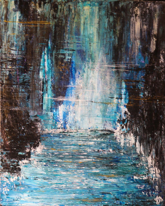 Waterfalls Giclee print of Original painting