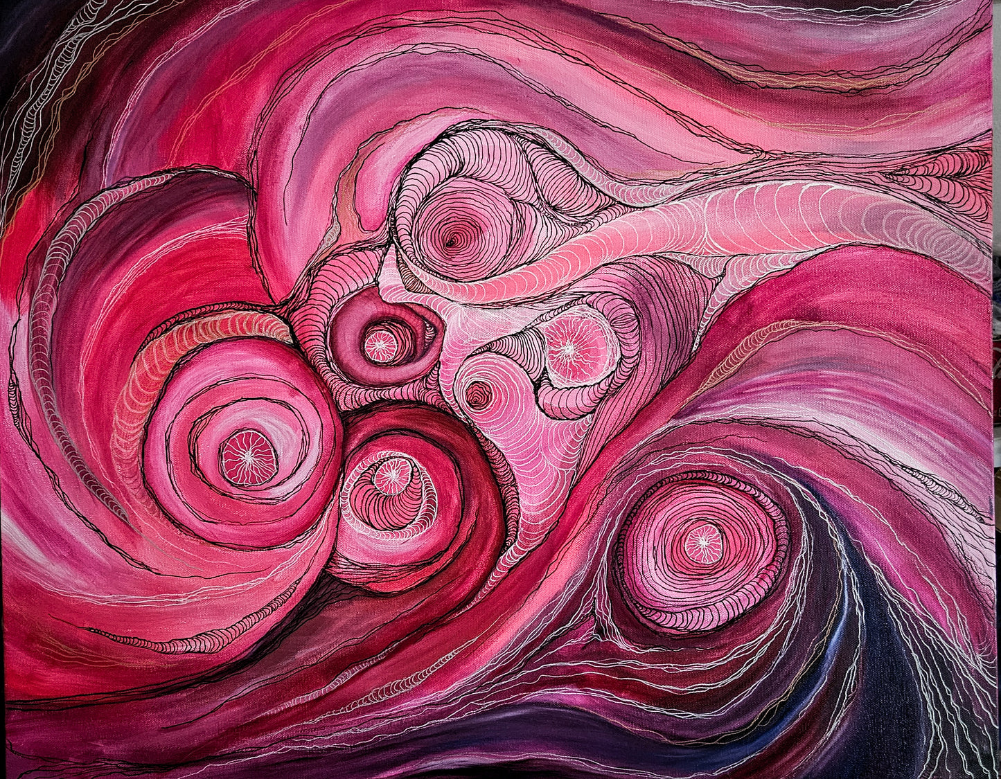 Energetic flow - Giclee print of an original painting
