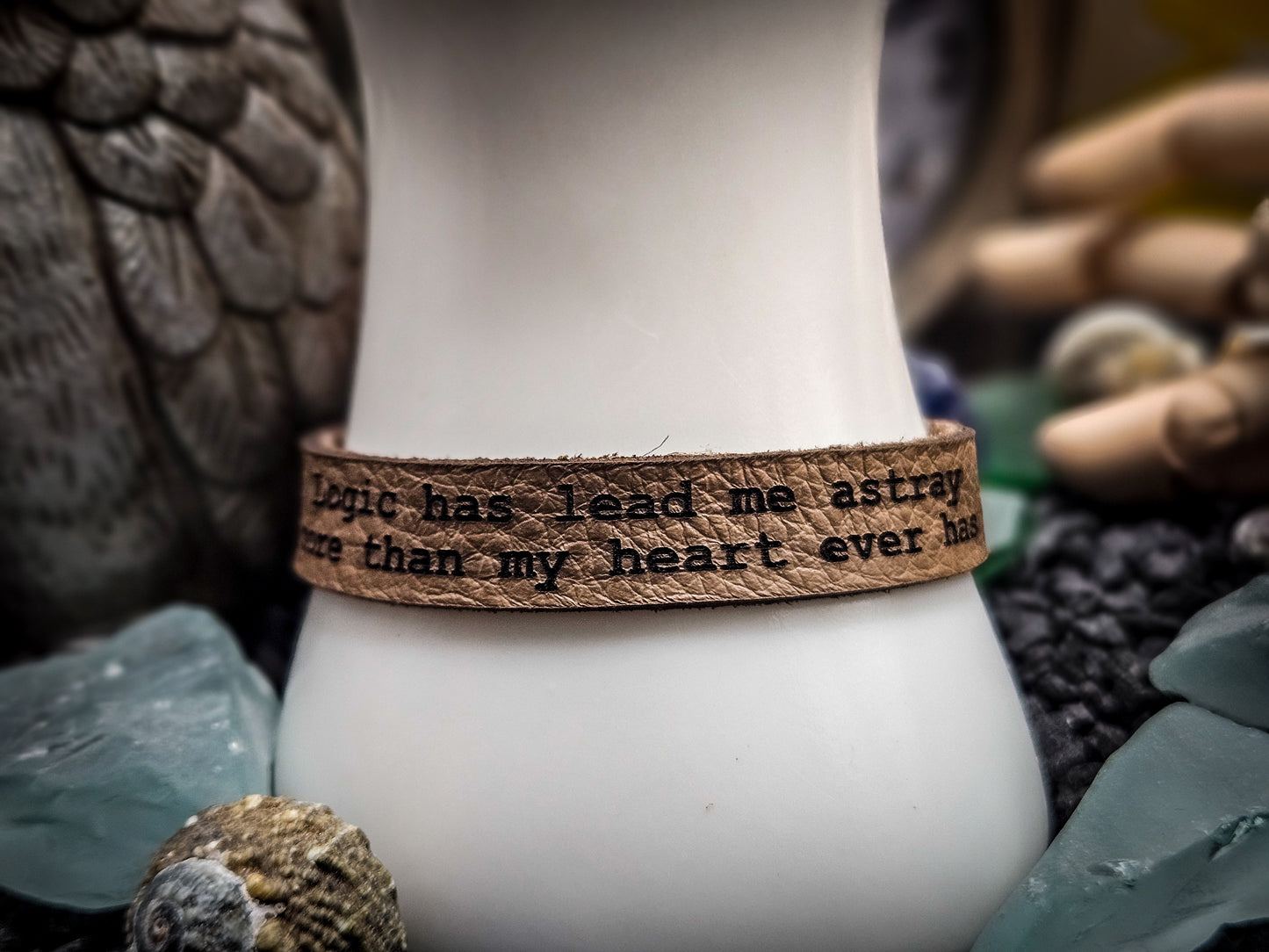 Leather engraved bracelets