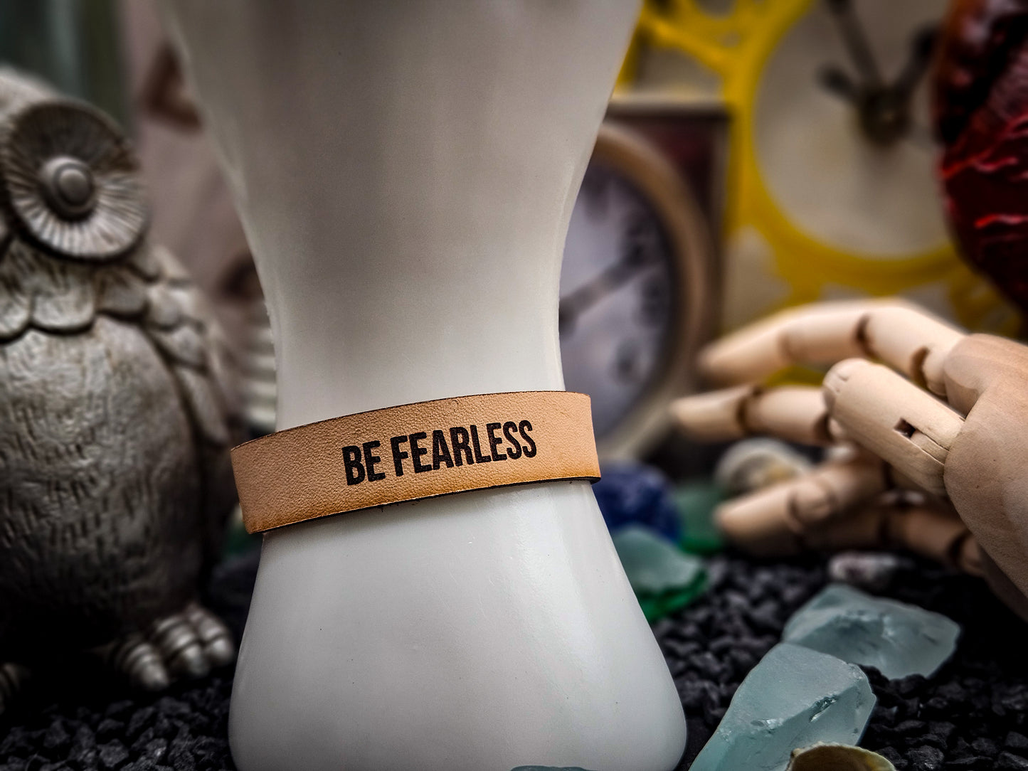 Leather engraved bracelets