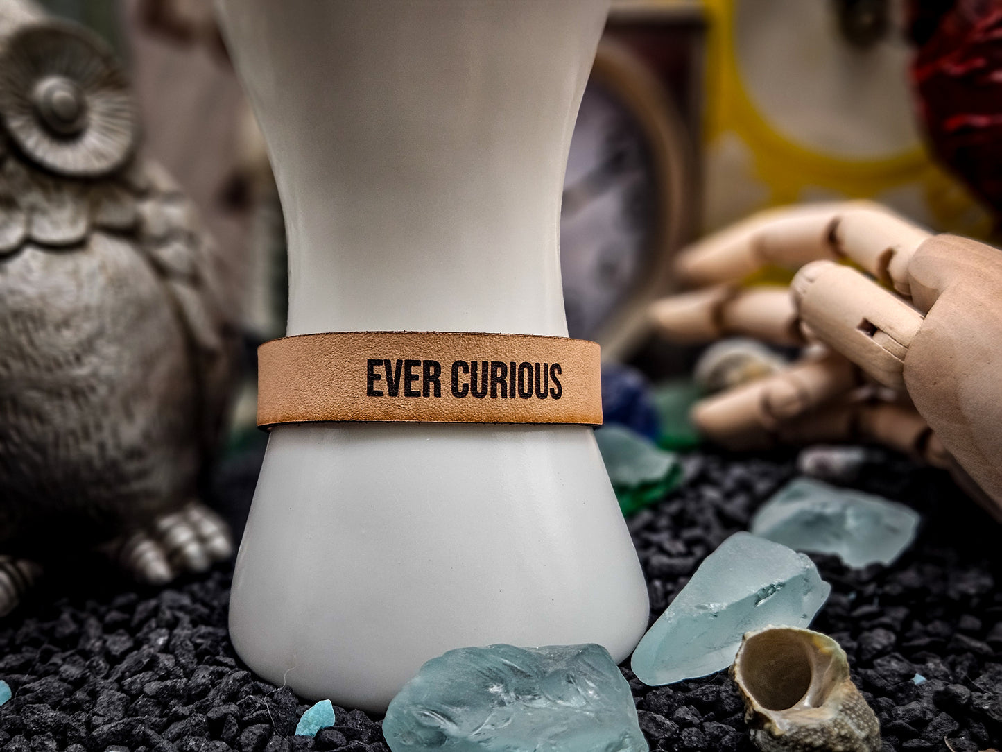 Leather engraved bracelets